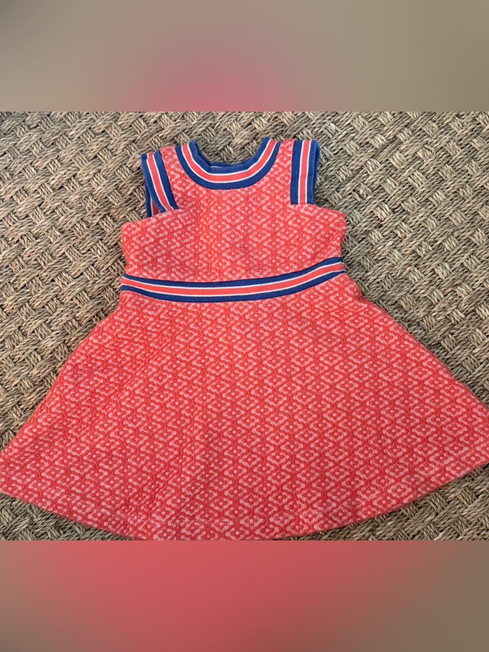 Orange and Blue Fit and Flare Dress Gator Girl